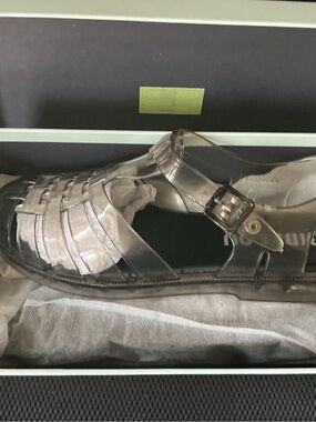 Transparent Jelly Fisherman Sandals with Buckle